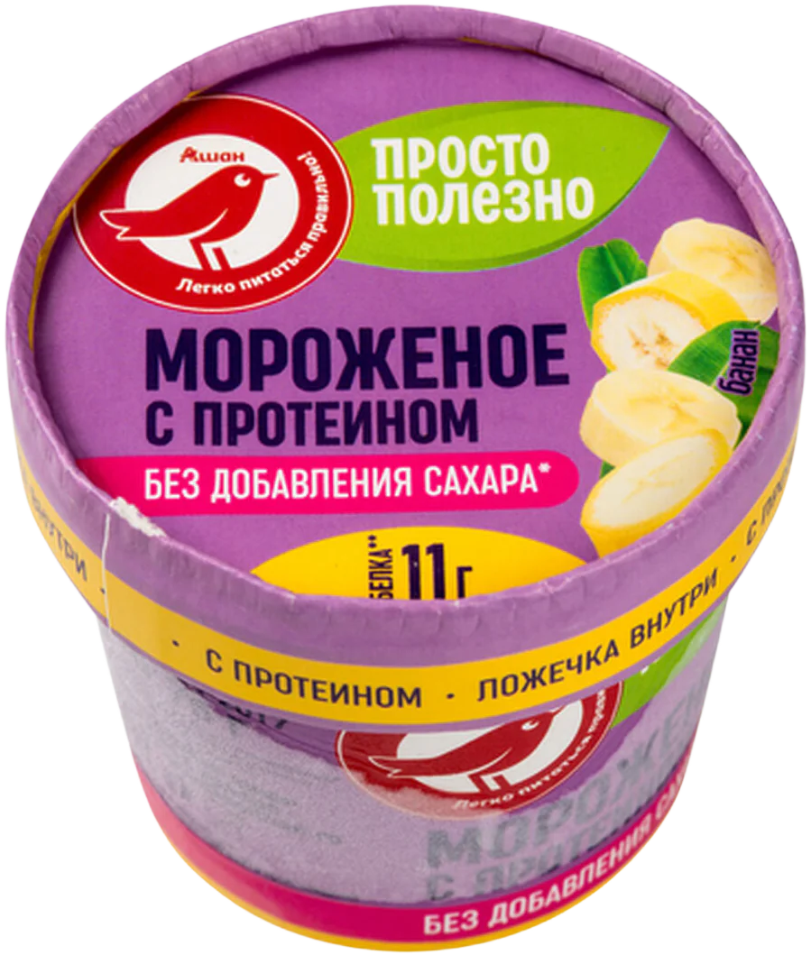 Ашан Мороженое с протеином